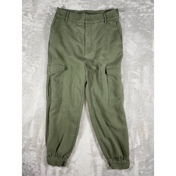 Zara Women’s High-Waisted Cargo Joggers - Size M - Olive Green - Picture 1 of 12